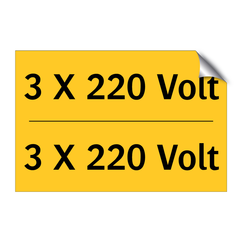 3 X 220 Volt