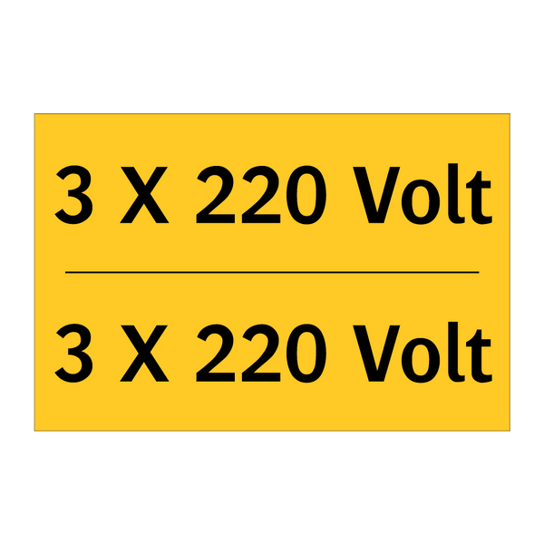 3 X 220 Volt