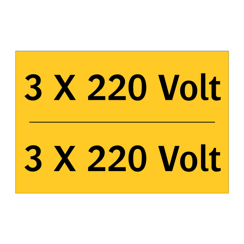 3 X 220 Volt