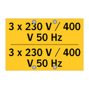 3 x 230 V / 400 V 50 Hz