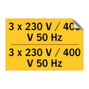 3 x 230 V / 400 V 50 Hz
