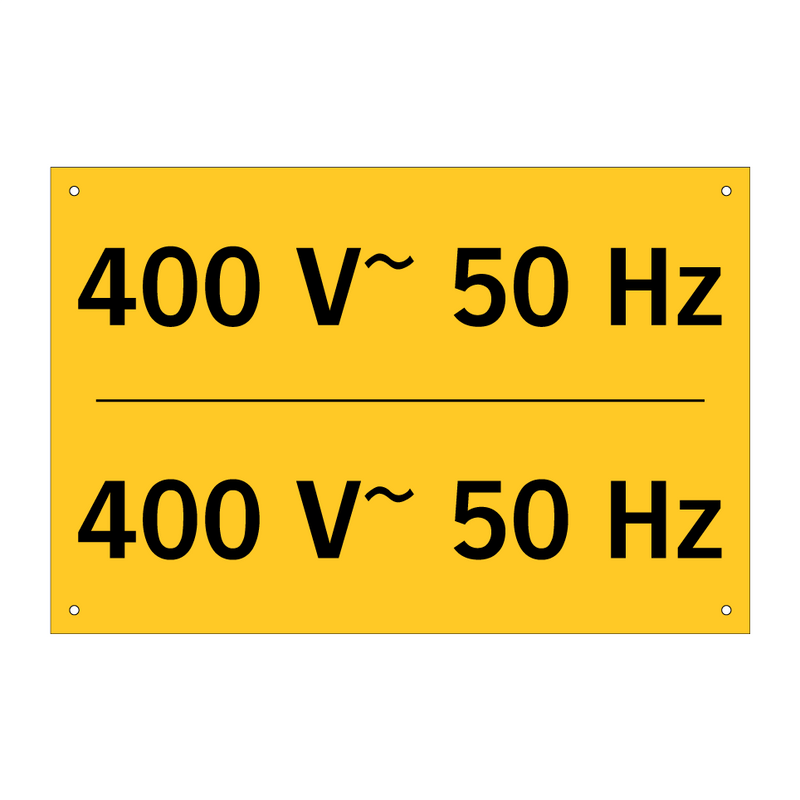 400 V~ 50 Hz