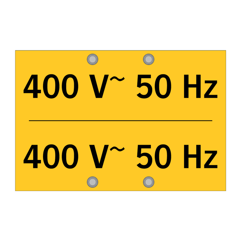 400 V~ 50 Hz