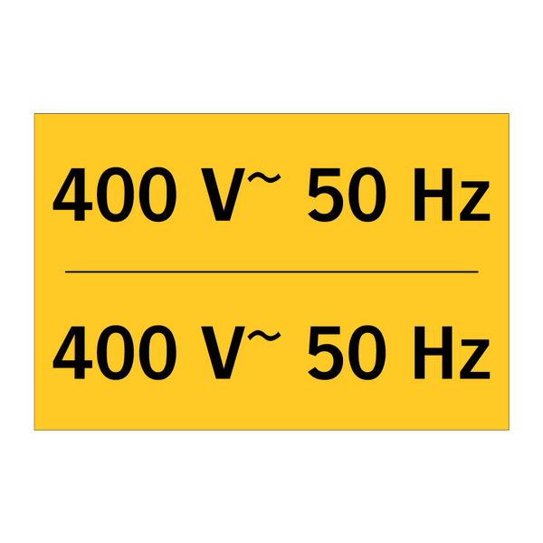 400 V~ 50 Hz