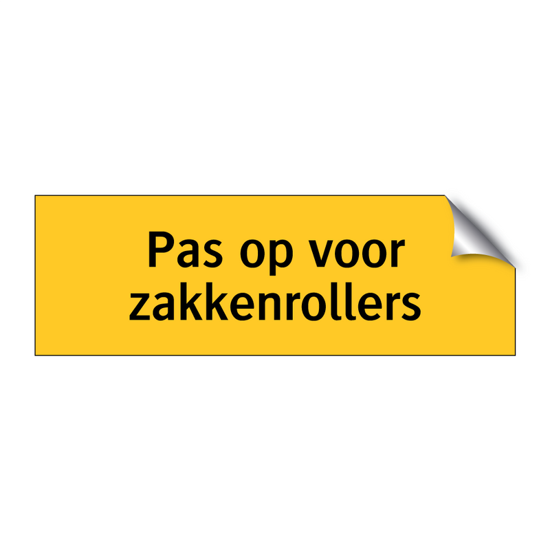 Pas op voor zakkenrollers