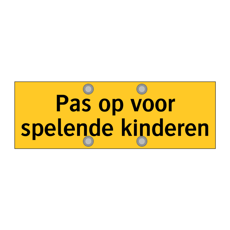Pas op voor spelende kinderen