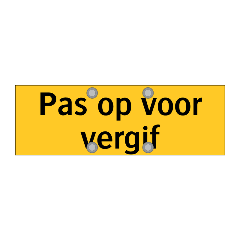 Pas op voor vergif