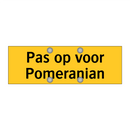 Pas op voor Pomeranian