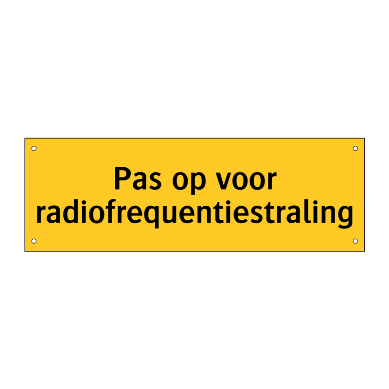 Pas op voor radiofrequentiestraling