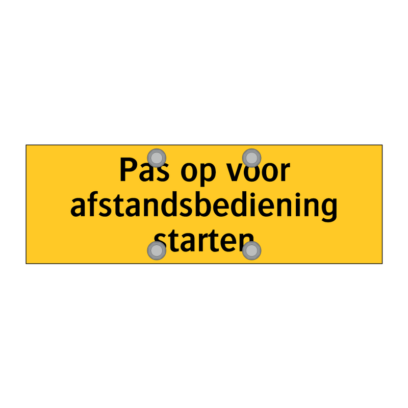 Pas op voor afstandsbediening starten