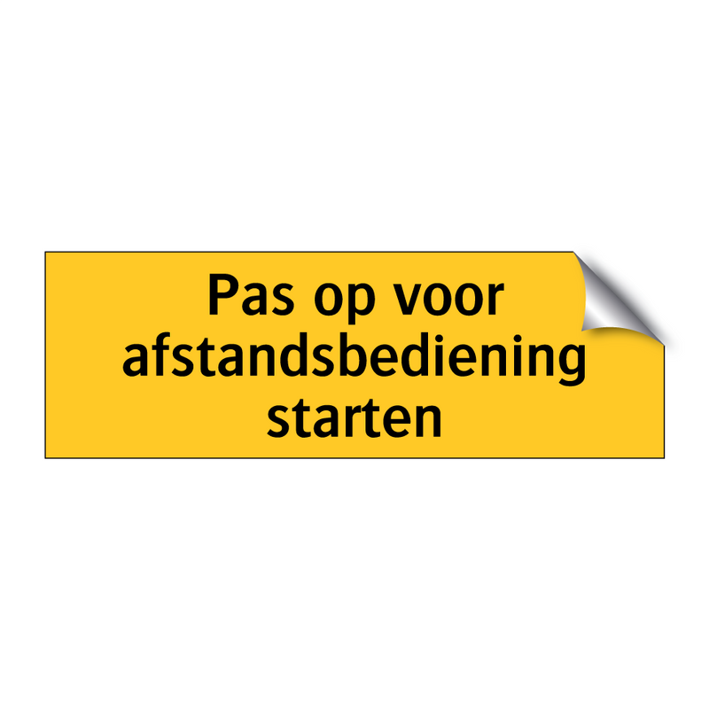 Pas op voor afstandsbediening starten
