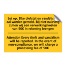 Let op: Elke diefstal en vandalisme /.../ - Attention Every theft and vandalism /.../