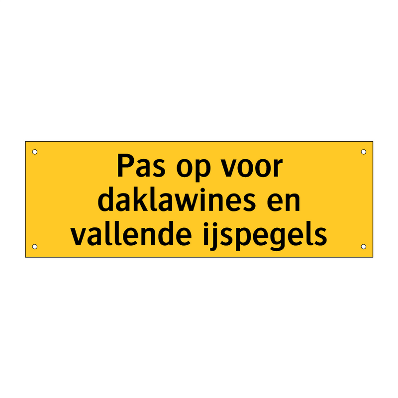 Pas op voor daklawines en vallende ijspegels