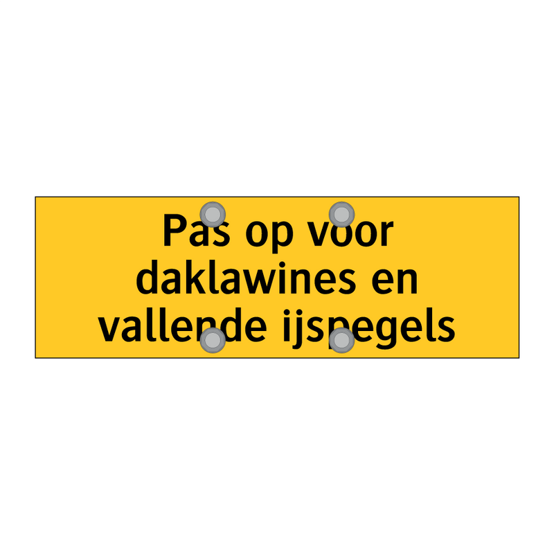 Pas op voor daklawines en vallende ijspegels