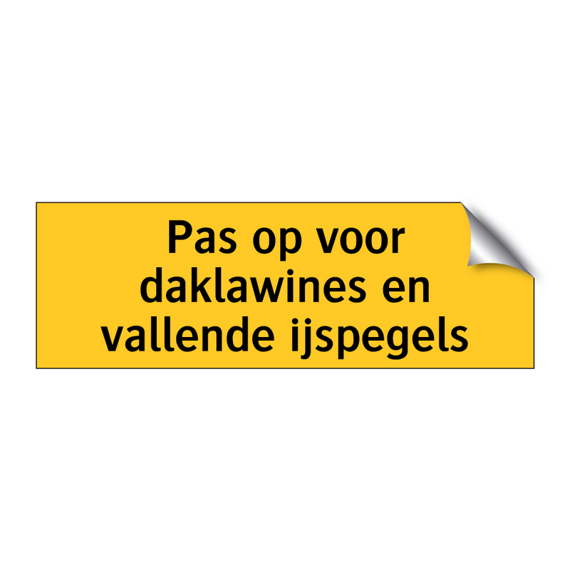 Pas op voor daklawines en vallende ijspegels