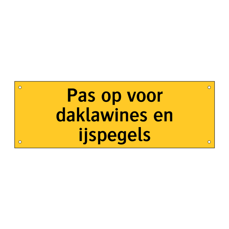 Pas op voor daklawines en ijspegels