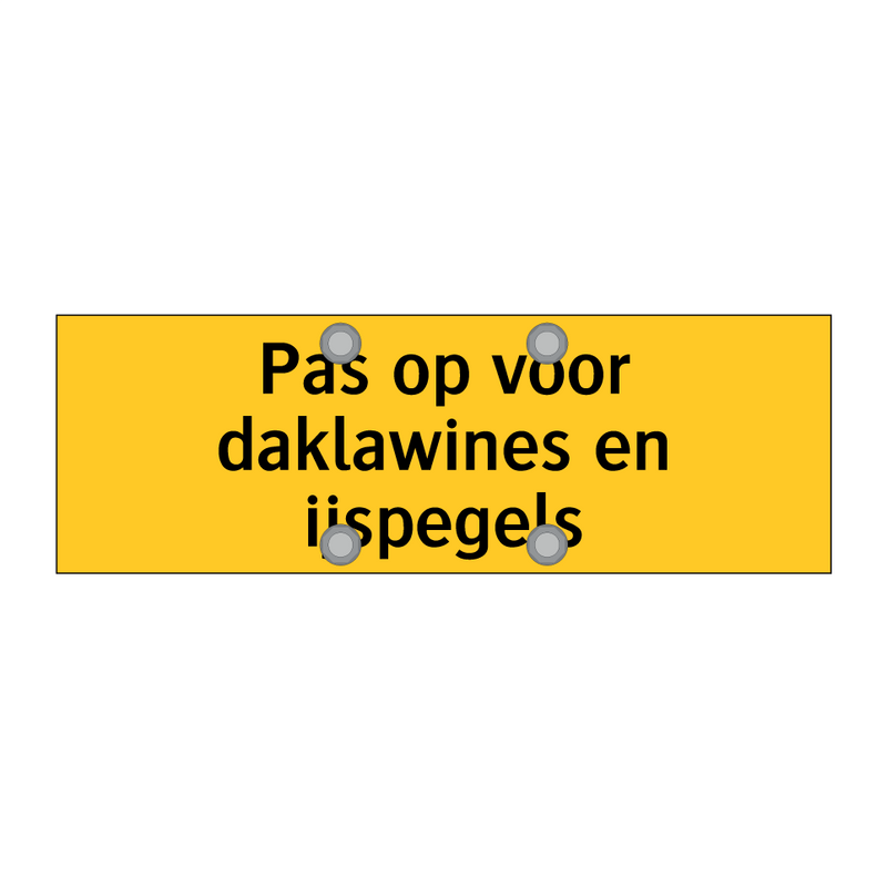 Pas op voor daklawines en ijspegels