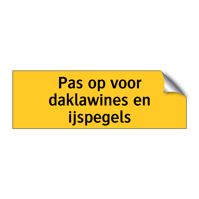 Pas op voor daklawines en ijspegels