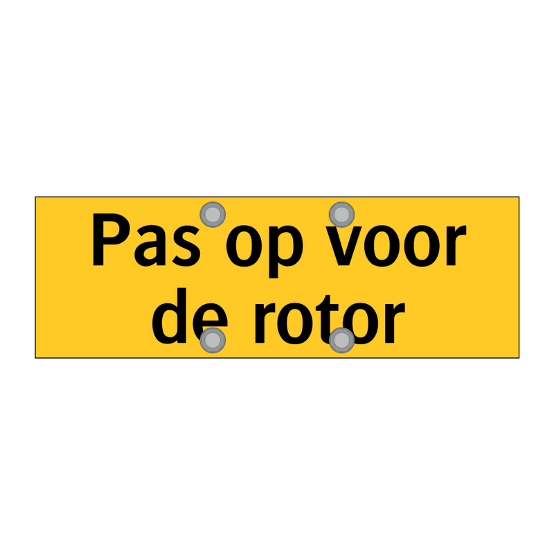 Pas op voor de rotor