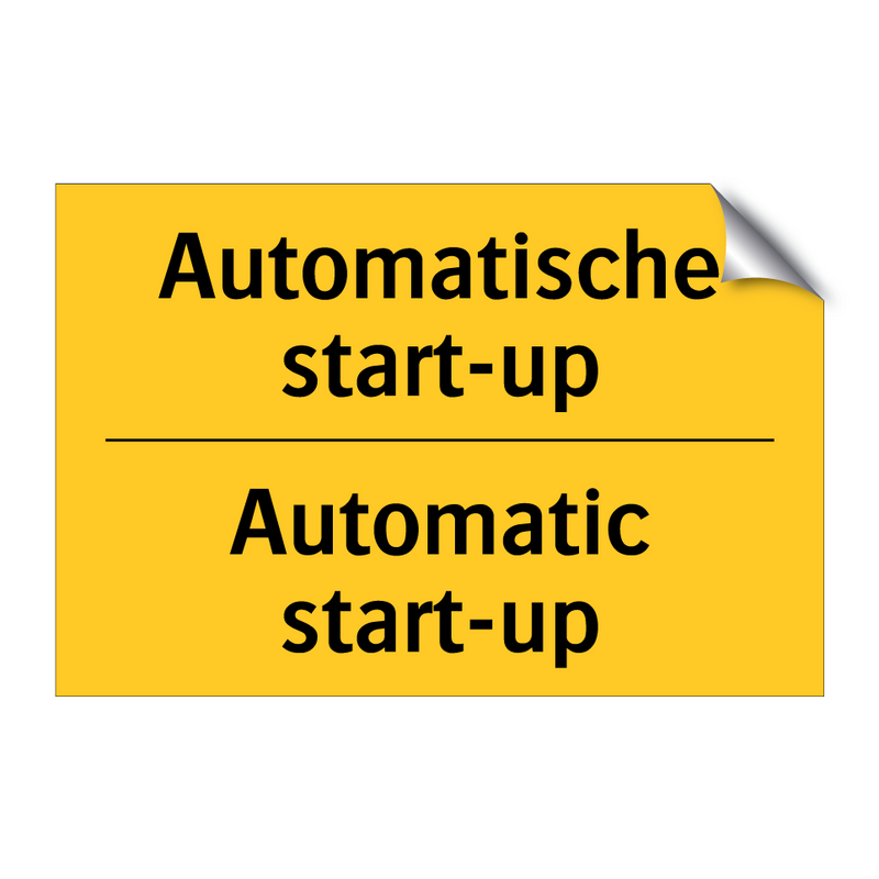 Automatische start-up - Automatic start-up