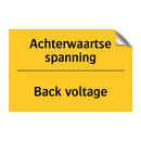 Achterwaartse spanning - Back voltage