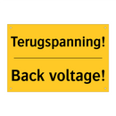 Terugspanning! - Back voltage!