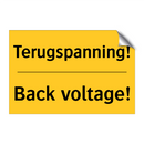 Terugspanning! - Back voltage!