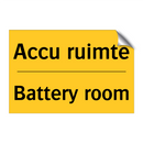 Accu ruimte - Battery room