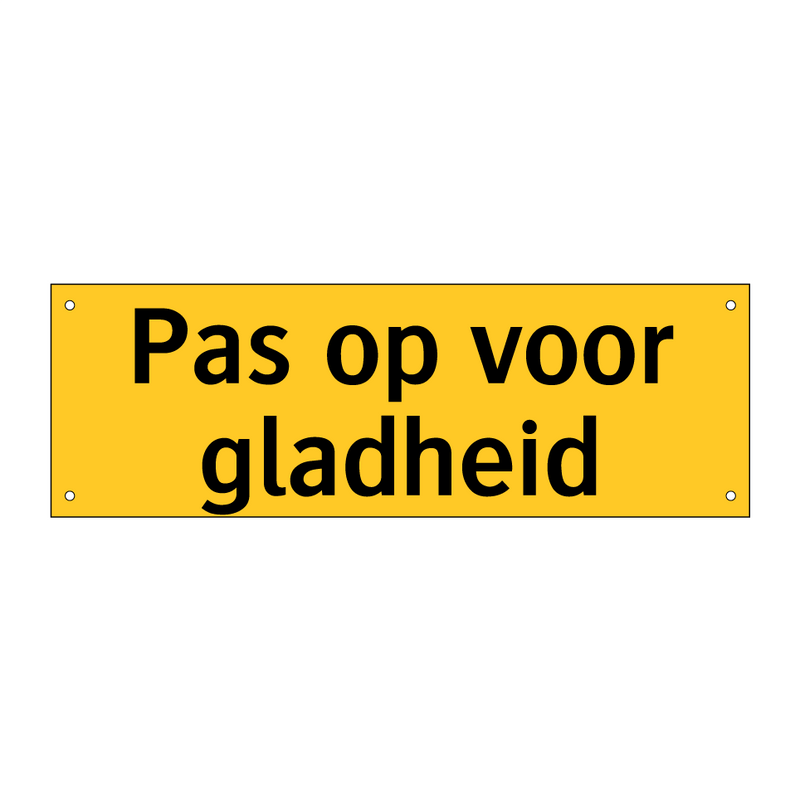 Pas op voor gladheid