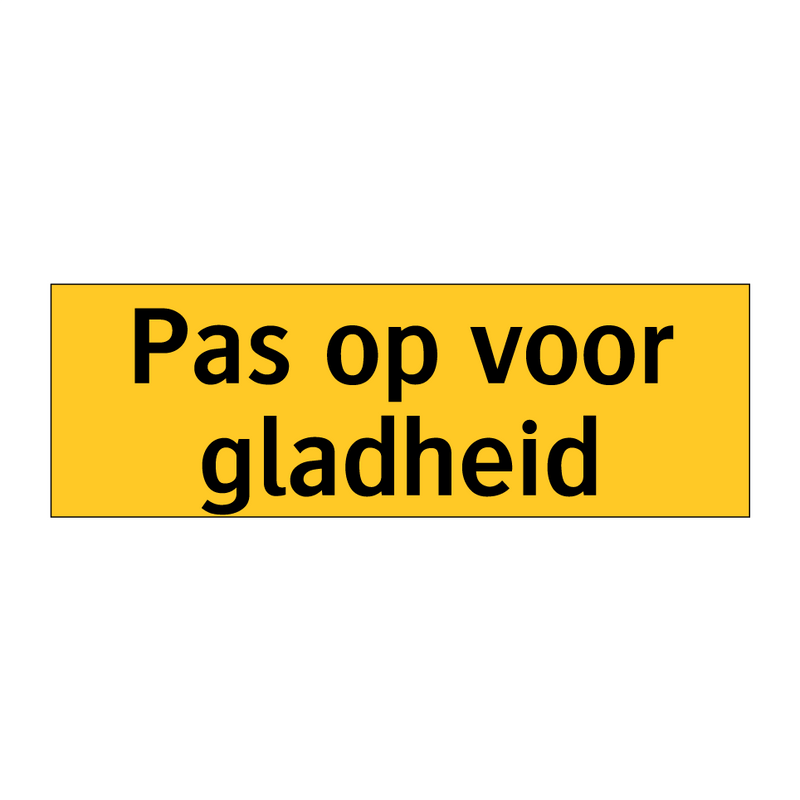 Pas op voor gladheid