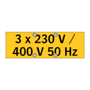 3 x 230 V / 400 V 50 Hz