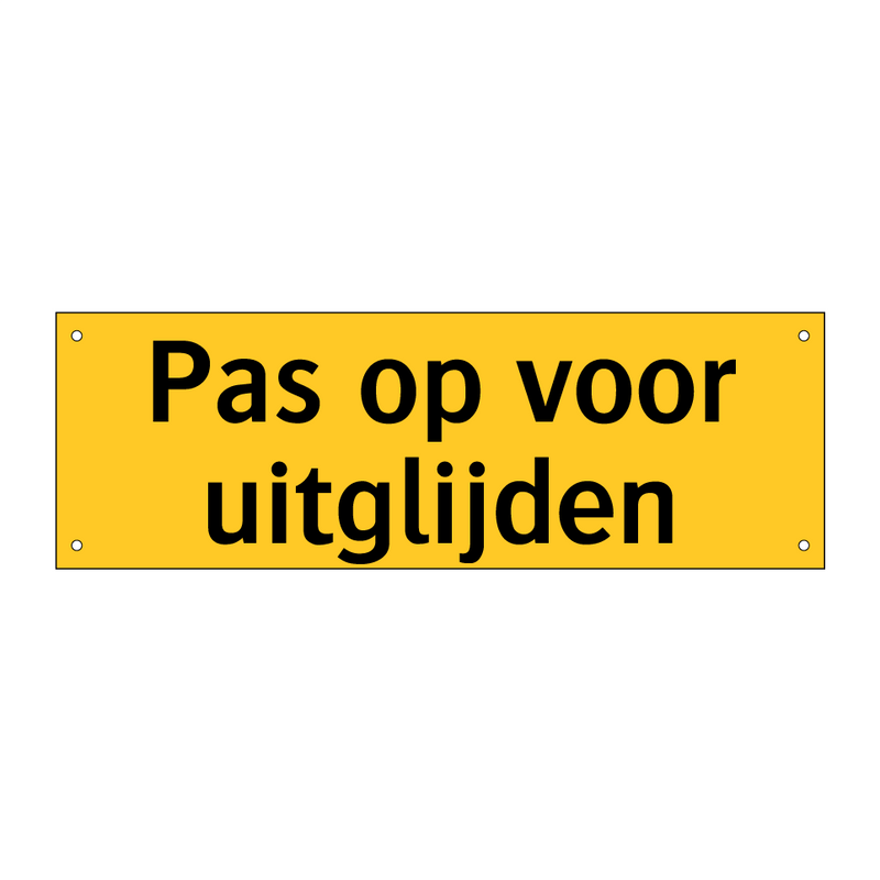 Pas op voor uitglijden