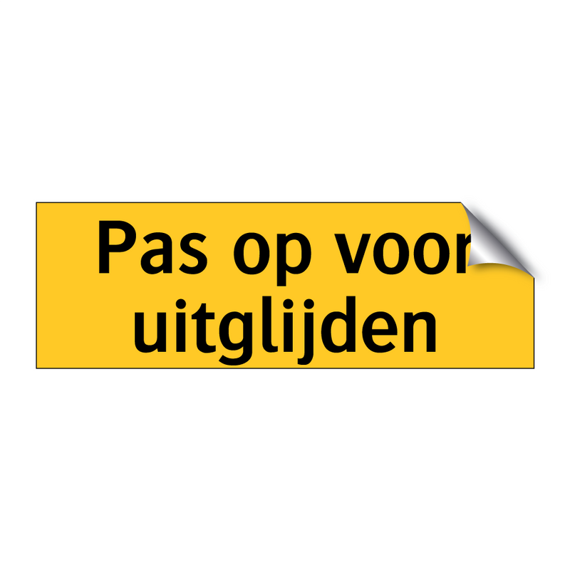 Pas op voor uitglijden