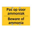 Pas op voor ammoniak - Beware of ammonia