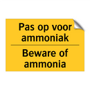 Pas op voor ammoniak - Beware of ammonia