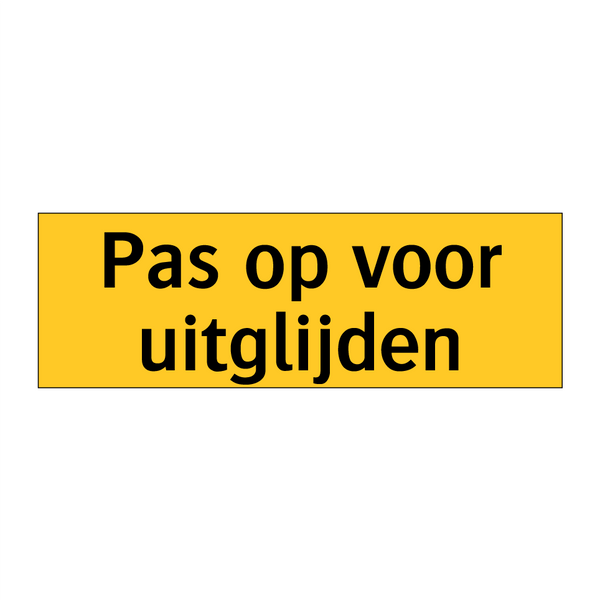 Pas op voor uitglijden