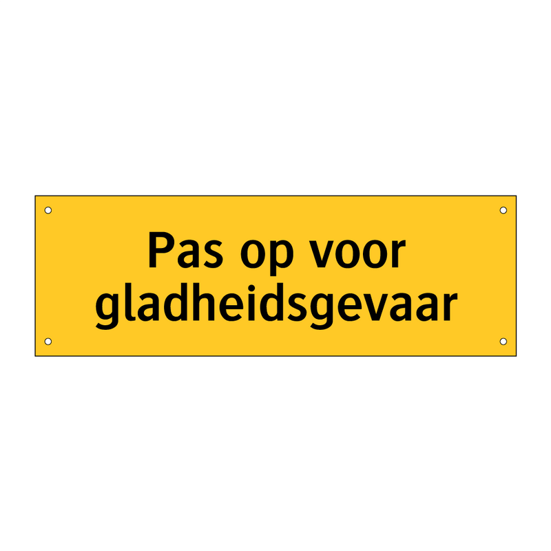 Pas op voor gladheidsgevaar