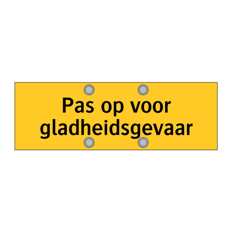 Pas op voor gladheidsgevaar