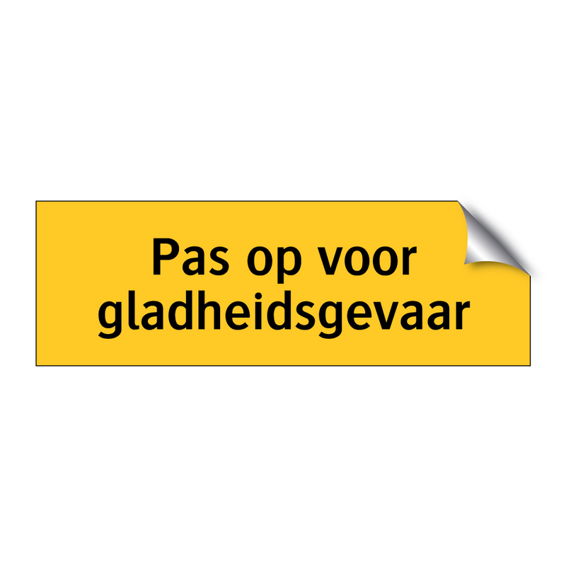 Pas op voor gladheidsgevaar