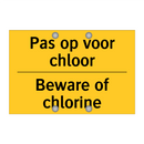 Pas op voor chloor - Beware of chlorine