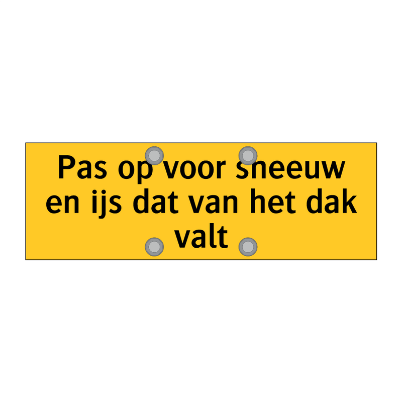 Pas op voor sneeuw en ijs dat van het dak valt