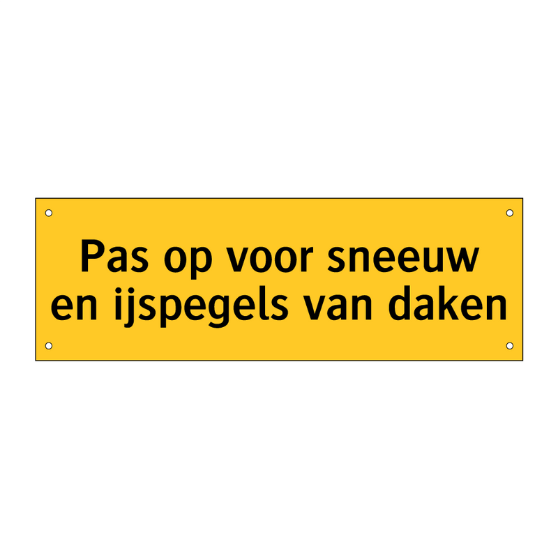 Pas op voor sneeuw en ijspegels van daken