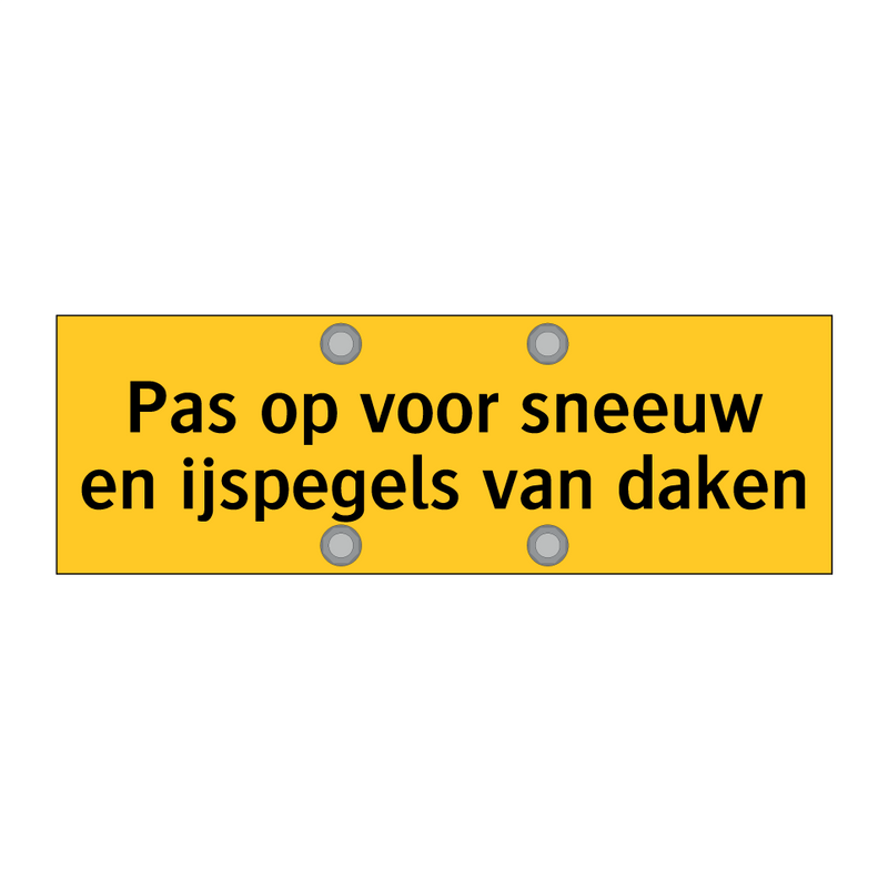 Pas op voor sneeuw en ijspegels van daken
