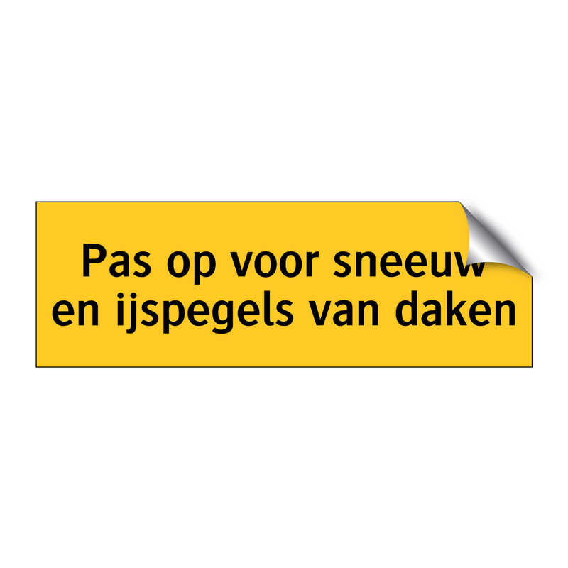 Pas op voor sneeuw en ijspegels van daken