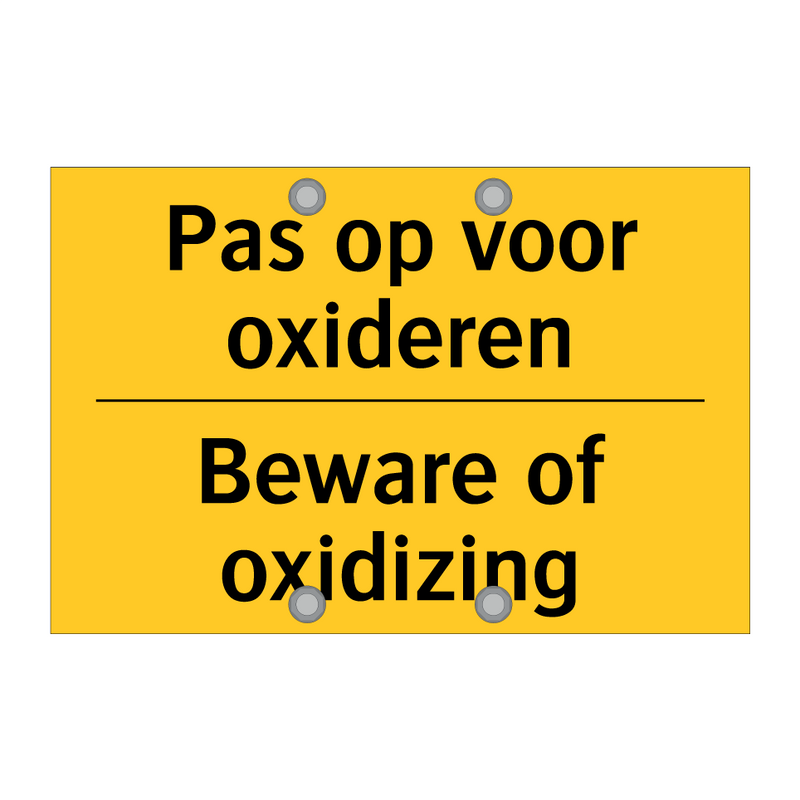 Pas op voor oxideren - Beware of oxidizing