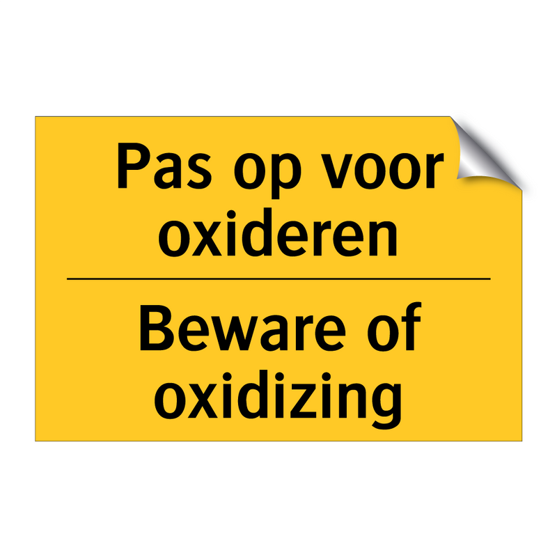 Pas op voor oxideren - Beware of oxidizing