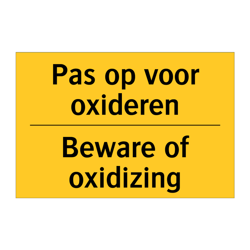 Pas op voor oxideren - Beware of oxidizing