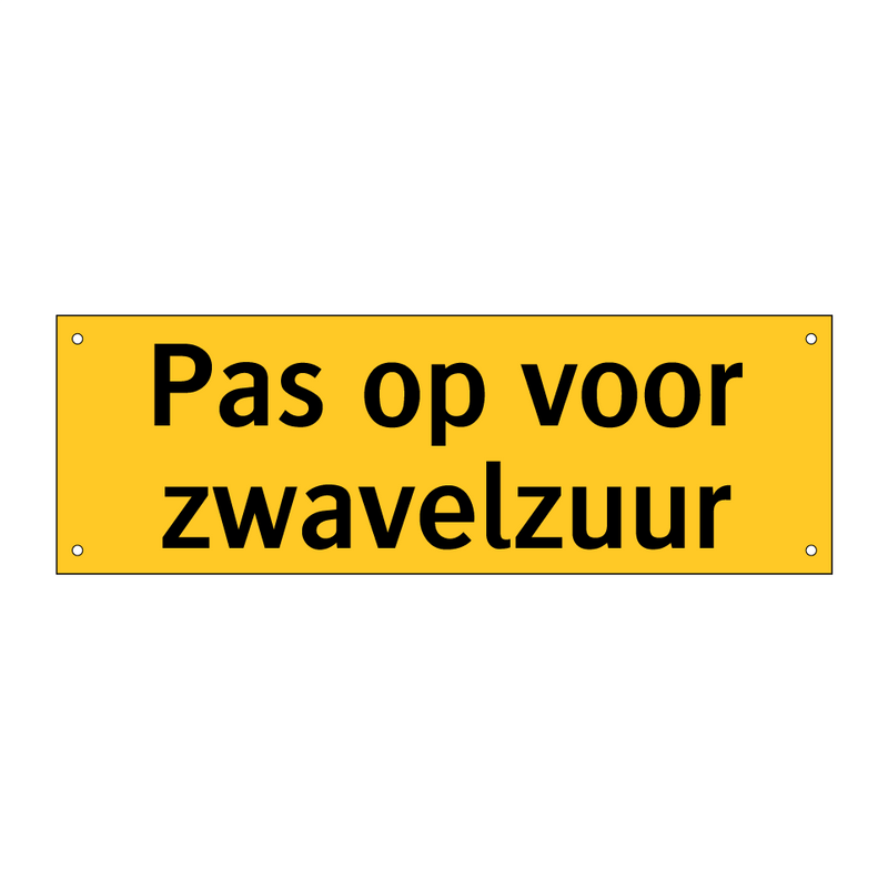 Pas op voor zwavelzuur
