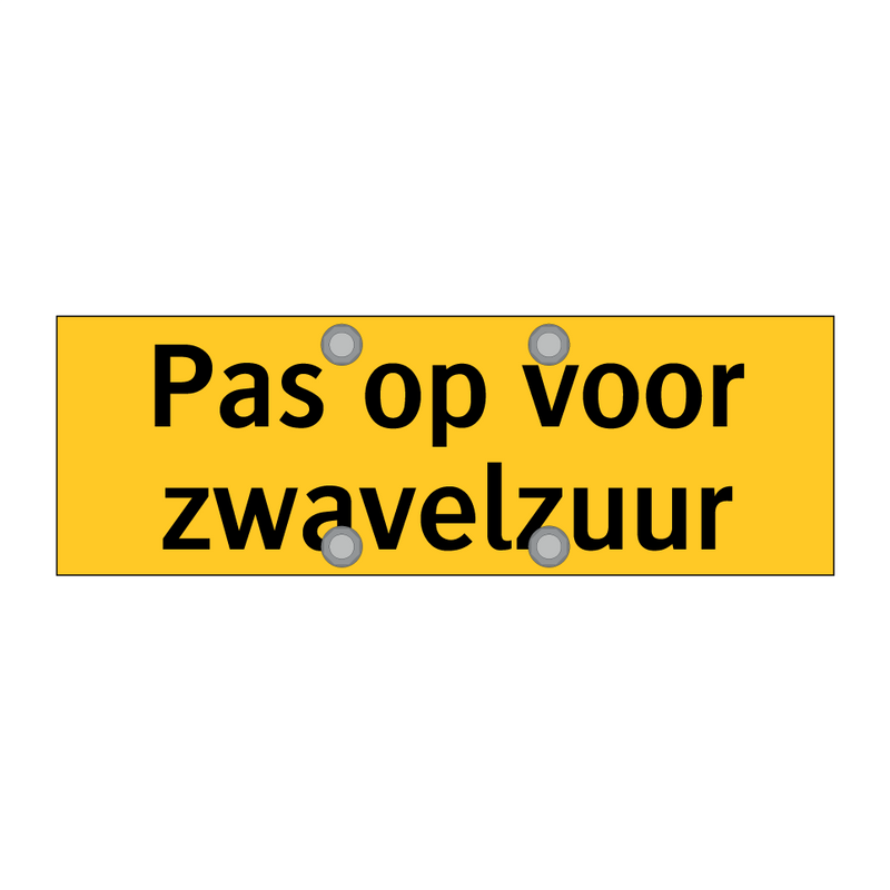 Pas op voor zwavelzuur