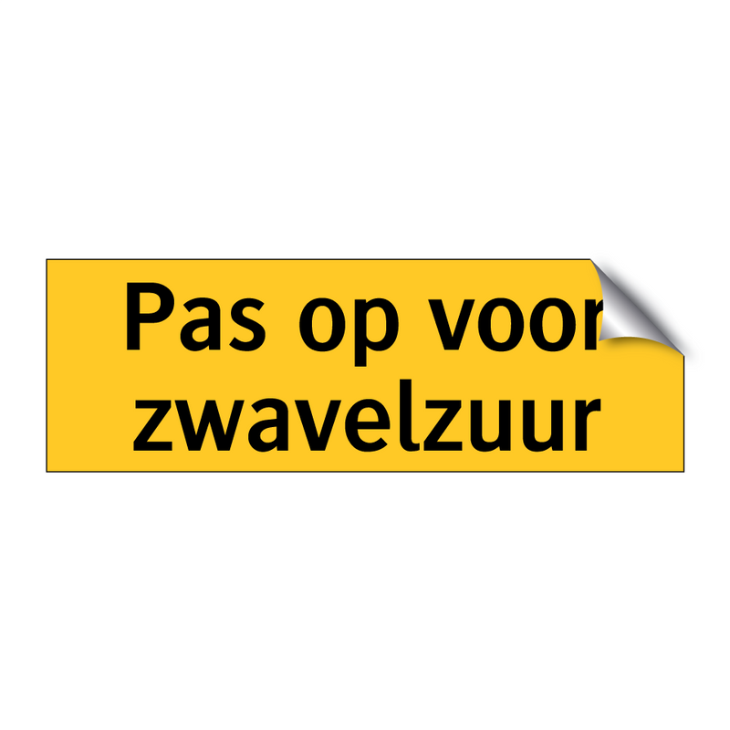 Pas op voor zwavelzuur